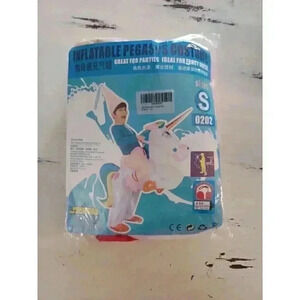 NEW Children’s Inflatable Pegasus Costume Size Small S Age 3+ Fan Included Hallo